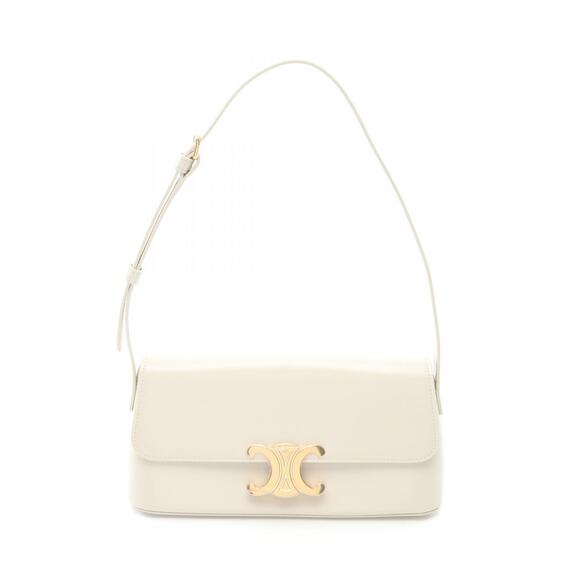 Celine Handbags - Celine Triomphe Shoulder Bag Ivory White leather